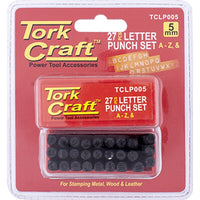 Tork Craft Letter Punch Set - 5mm Alphabet Punches for Metal, Wood, & Leather Stamping (A-Z)