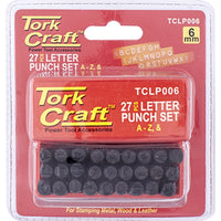 TorkCraft 6mm Letter Punch Set A-Z - Metal & Leather Stamping