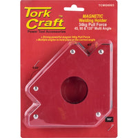 Tork Craft Magnetic Welding Holder - 34kg Pull Force, 45/90/135 Degree Welding Magnet - Angle Holder Tool