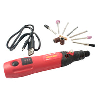 Cordless Mini Grinder Tool Set: 3.7V Li-Ion USB Rechargeable with Accessories - chavda.com