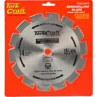 TorkCraft 185mm Nail Cutting Remodelling Blade - 14T Carbide Teeth - Wood w/Nails