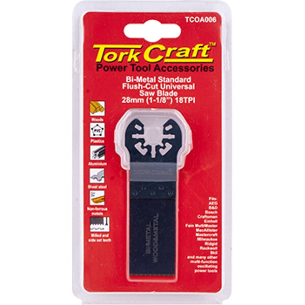 TorkCraft Bi-Metal Flush Cut Saw Blade - 28mm (1-1/8