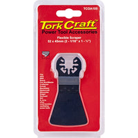 TorkCraft Flexible Scraper: Oscillating Power Tool Accessory 52x45mm (2-1/16x1-3/4 inch) - Quick Change Multitool Blade