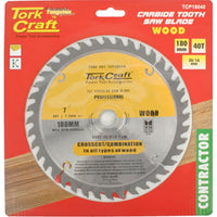 TorkCraft 180mm Carbide Tooth Saw Blade 40T - Wood Cutting Circular Saw Blade