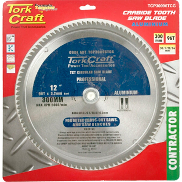 Tork Craft 300mm 96T TCG Aluminium Saw Blade for Miter & Cross-Cut Saws | High-Performance Power Tool Accessory