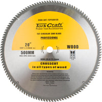 TorkCraft 20-inch Circular Saw Blade: 120T, Wood Cutting, Professional Grade