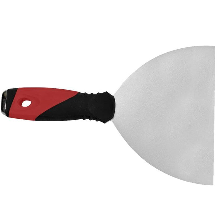 100mm Stainless Steel Putty Knife - Soft Grip, Steel Cap | Versatile Spackle Knife for Drywall, Patching, and Scraping