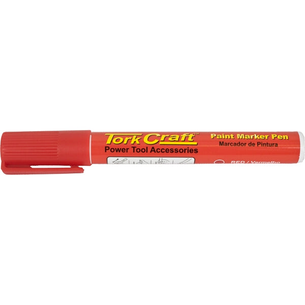 Tork Craft Red Paint Marker Pen - Bulk Pack. Durable & Versatile Marking Tool.