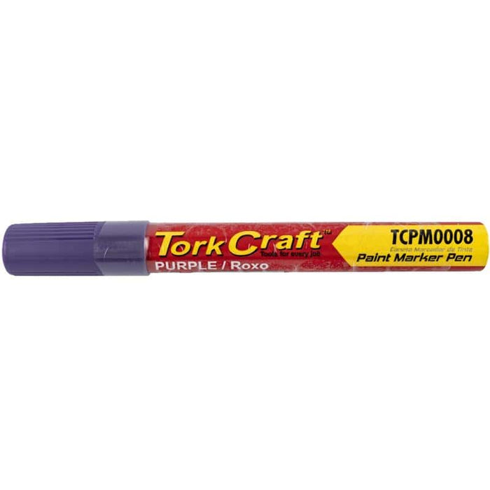 Tork Craft TCPM0008 Purple Paint Marker Pen - Metal, Stone, Glass, Wood Application