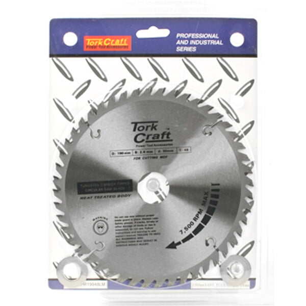 Tork Craft 190mm TCT Circular Saw Blade - Wood Cutting, Tungsten Carbide Tipped