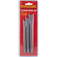 Tork Craft Cold Chisel Set - 3 Piece Power Tool Accessories | Metal Chisels