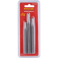 Tork Craft 3-Piece Center Punch Set - Metal Marking Tool for Precise Drilling & Fastening