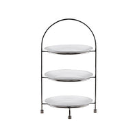 TIGER Tea Cake Stand 3 Tier - 18/10 S/Steel (27Cm Plates Not Included) L256Mm X W256Mm X H421Mm - TCS0027