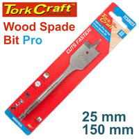TorkCraft Wood Spade Bit Pro Series 25mm x 150mm: High-quality Wood Drilling Tool