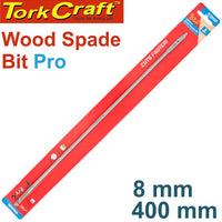 Tork Craft Wood Spade Drill Bit Pro 8mm x 400mm: Cuts Faster, Industrial Quality