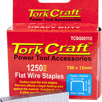 Tork Craft T50 Flat Wire Staples: 1250 Heavy Duty Staple Gun Accessories