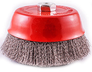 Wire Cup Brush 150mm, M14, Crimped Stainless Steel TCW - Rust Removal, Grinding Tool