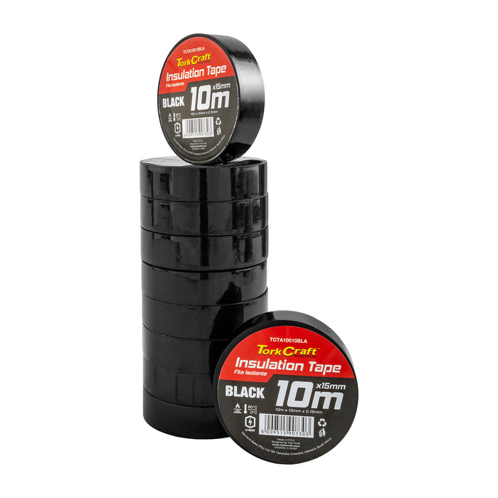 Tork Craft 0.15 Mmx15 Mmx10 M Black Insulation Tape Tcta10010 Bla