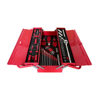 Tork Craft 71-Piece Cantilever Toolbox: Compact, 3-Tray Tool Storage (365x255x265mm)