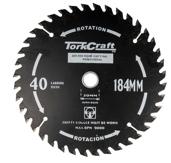 SAW BLADE THIN KERF 184 X 40T 20/16 TCT