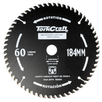 SAW BLADE THIN KERF 184 X 60T 20/16 TCT