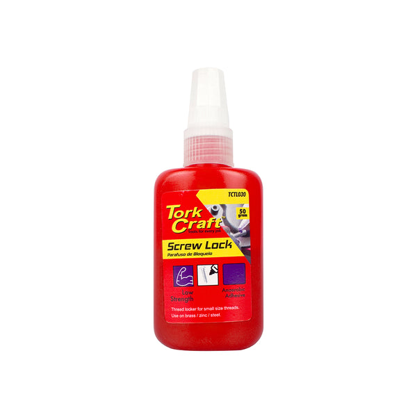 TorkCraft Screw Lock Low Strength Purple Thread Locker Adhesive for Small Threads - 50g
