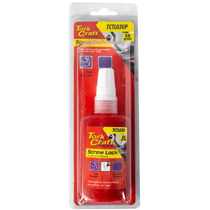 Tork Craft Screw Lock: Low Strength Threadlocker, Purple, 50g - Small Threads