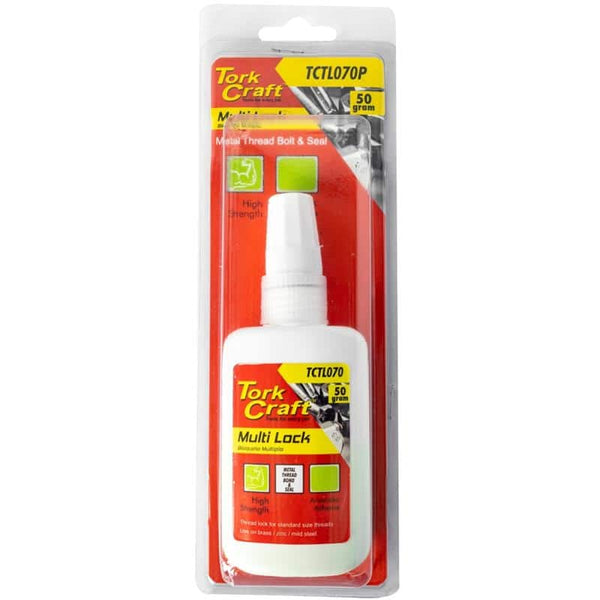 Tork Craft Multi Lock: Metal Thread Bolt & Seal, High Strength, 50g - Buy Online at Chavda.com!