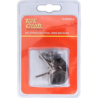 Tork Craft Wire Brushes: Mini 5pc Stainless Steel, 3.2mm Shaft, Assorted Shapes