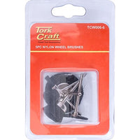 TorkCraft Nylon Wheel Brushes Mini - 5pc Set - Assorted Shapes - 3.2mm Shaft - Power Tool Accessories