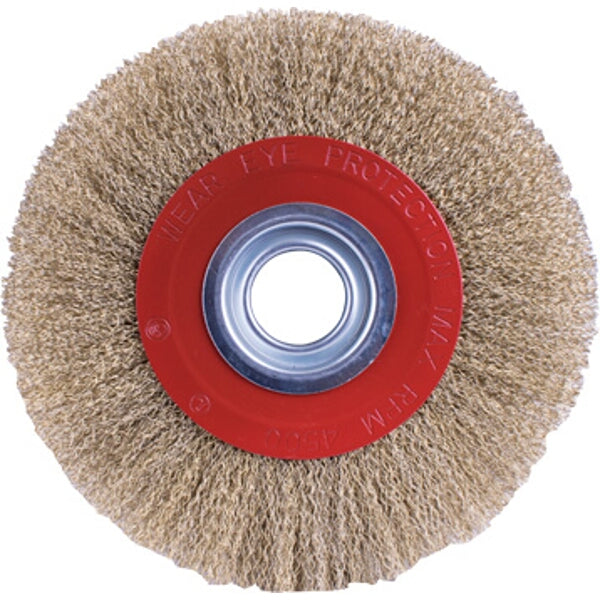 Brass Wire Wheel Brush - 200mm x 25mm - Cleaning, Paint & Rust Removal - Max 4500 RPM