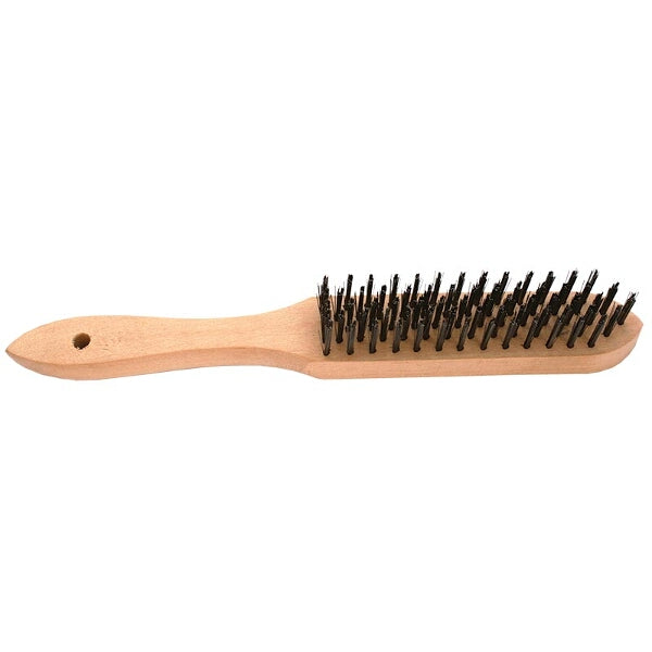 Wire Hand Scratch Brush with Wood Handle - Heavy Duty Cleaning Tool | chavda.com