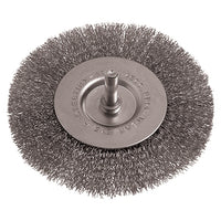 100mm Stainless Steel Wire Wheel Brush - 6mm Shaft - Ideal for Cleaning, Deburring and Rust Removal