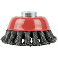 Twisted Wire Cup Brush - 100mm Metal Abrasive Tool for Rust/Paint Removal