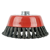 Twisted Wire Cup Brush - 150mm Steel Abrasive Grinding Tool for Angle Grinder Rust Paint Removal