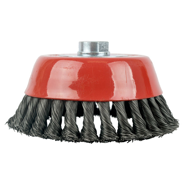 Twisted Wire Cup Brush - 150mm Steel Abrasive Grinding Tool for Angle Grinder Rust Paint Removal