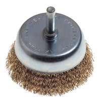 Wire Cup Brush - 63mm Metal Brush with 6mm Shaft for Rust, Paint, and Scale Removal