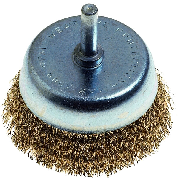 Wire Cup Brush 75mm x 6mm Shaft - Steel Wire Brush, Cup Brush for Grinder - chavda.com