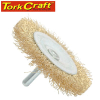 TorkCraft Wire Wheel Brush 75mm x 6mm Shaft | Durable Metal Cleaning Tool