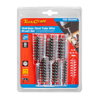 Tork Craft Tube Brush 6 Pc Set Stainless Steel 6,35 Mm Hex Shank Tcw Tbss006