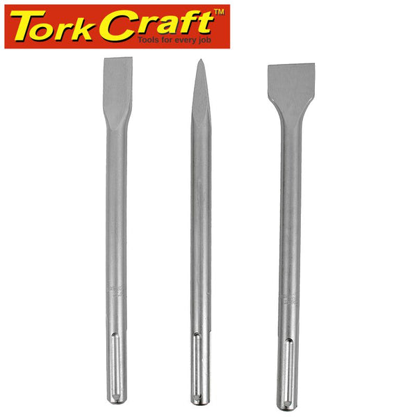 Tork Craft SDS Max Chisel Set (Pointed, Flat) - Concrete & Masonry Tools