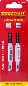 Tork Craft U Shank Jigsaw Blade 12 Tpi Metal 2 Mm 2 Pc Tc D118 B 2