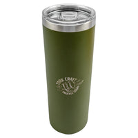 Tork Craft Stainless Steel Skinny Tumbler Camo Green with Straw