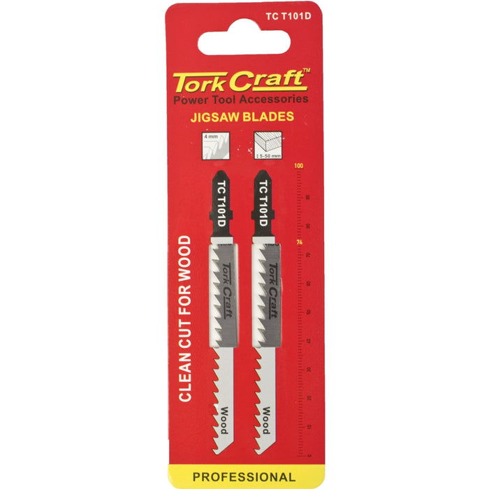 Tork Craft T Shank Jigsaw Blade For Wood 4 Mm 6 Tpi 100 Mm 2 Pc Tc T101 D 2