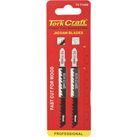 Tork Craft T Shank Jigsaw Blade Fast Cut For Wood 4 Mm 6 Tpi 2 Pc Tc T144 D 2
