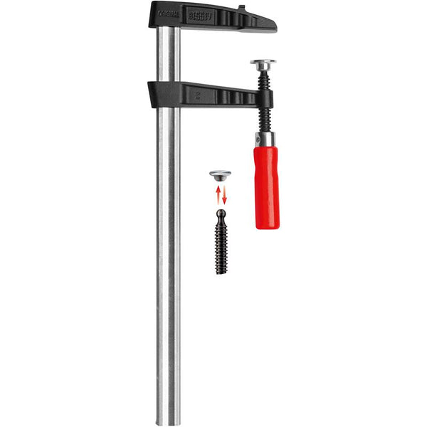 Bessey Heavy Duty Malleable Cast Iron Screw Clamp Tgk With Tried-And-True Wooden Handle - 580-061 112