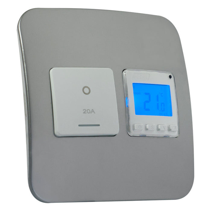 Major Tech 13A Digital Thermo with 20A DP Switch WT/SV (100mmx100mm)  THERMO1WSV
