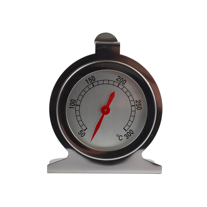 Oven Thermometer on Stand, 50C-300C Stainless Steel.  Accurate Baking & Roasting Temperature Monitoring.