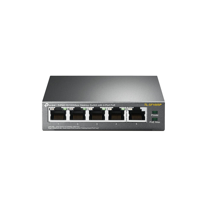 TP-LINK 5-PORT FE 4-PORT POE DESKTOP SWITCH - NET-TL-SF1005P
