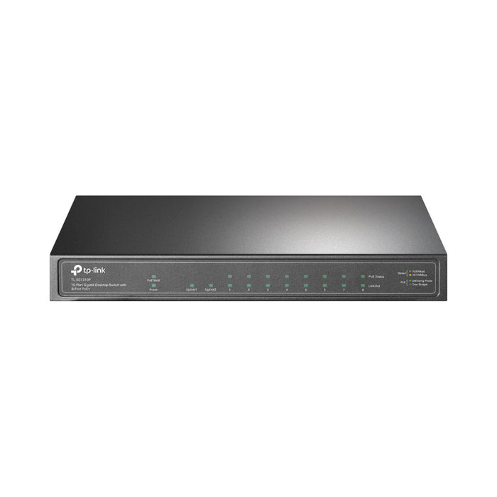 TP-LINK 8-PORT GBE POE+, 1SFP, 1GBE GBIT DT SWITCH - NET-TL-SG1210P